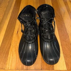 Sperry Black Waterproof Duck Boots